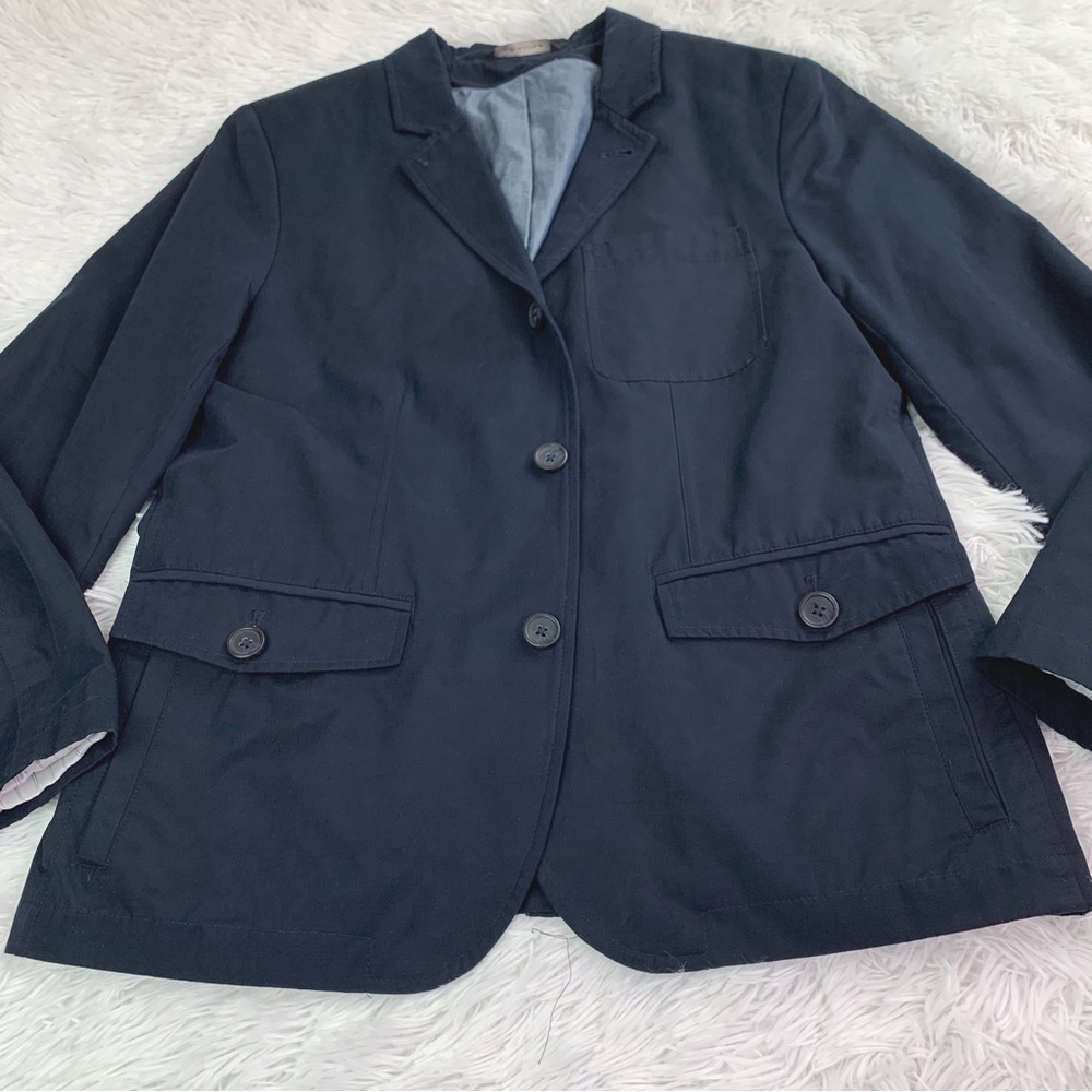 Banana Republic size 38 short chino sport coat blazer in navy blue - Picture 2 of 15